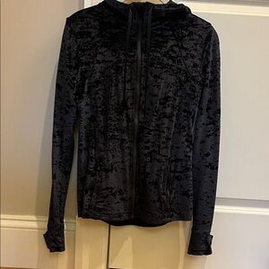 Lululemon Black Velvet Zip-Up Hoodie
